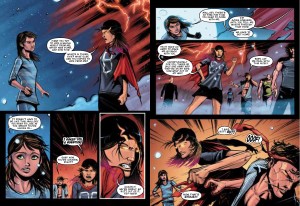 Evie and Mallory having an intense moment!