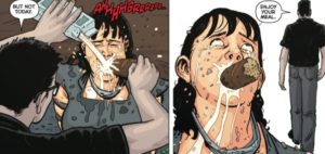 Karma's gonna get this guy so hard! Heck, this poor lady will probably lead the charge too!